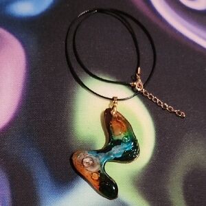 Multicolor Abstract Pendant Necklace